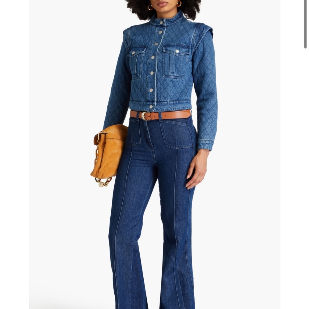 NWT VERONICA BEARD Killian quilted denim jacket - Picture 2 of 8